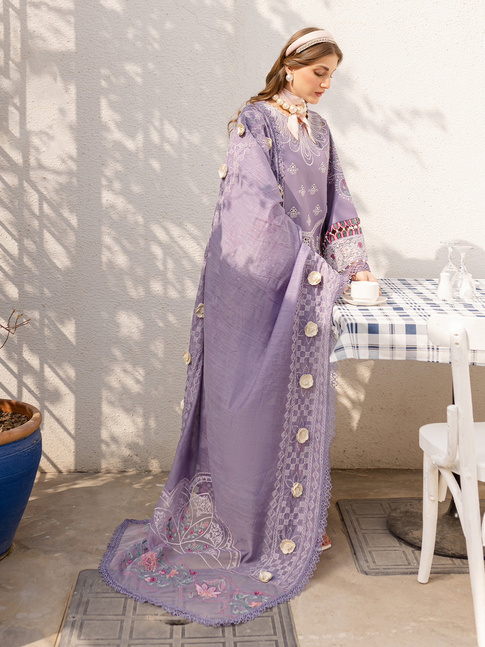 MS-05 - Embroidered Luxury Lawn 3P