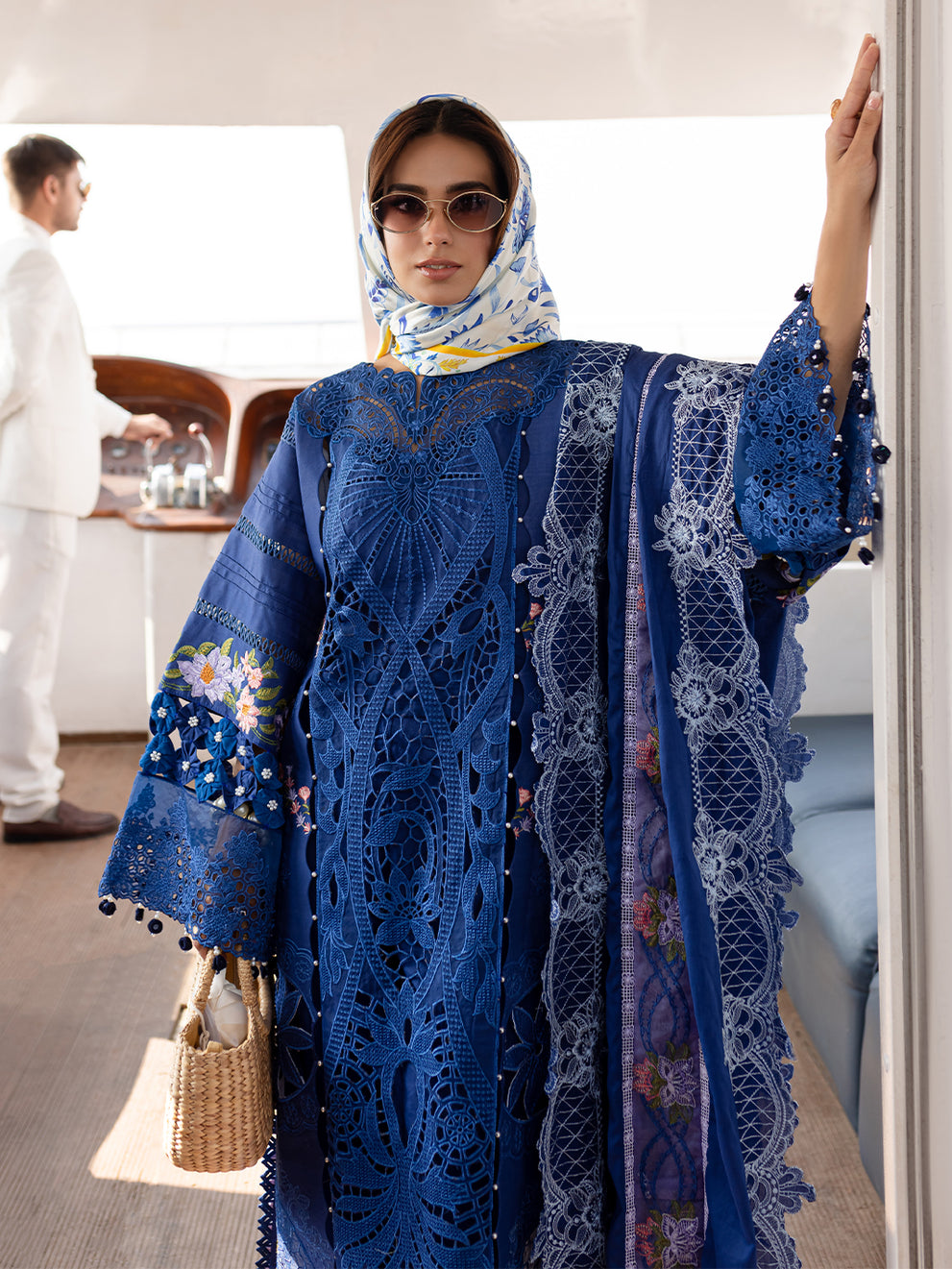 MS-06 - Embroidered Luxury Lawn 3P