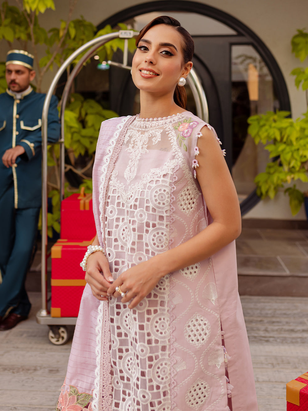 MS-07 - Embroidered Luxury Lawn 3P