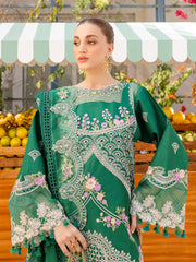 MS-09 - Embroidered Luxury Lawn 3P