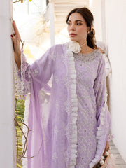 MS-13 - Embroidered Luxury Lawn 3P