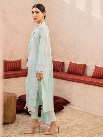 Nisa D#01 - Eid Embroidered 3P-Lawn