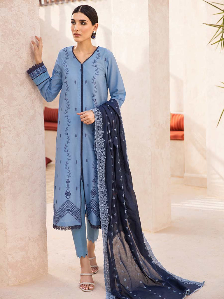 Nisa D#05 - Eid Embroidered 3P-Lawn