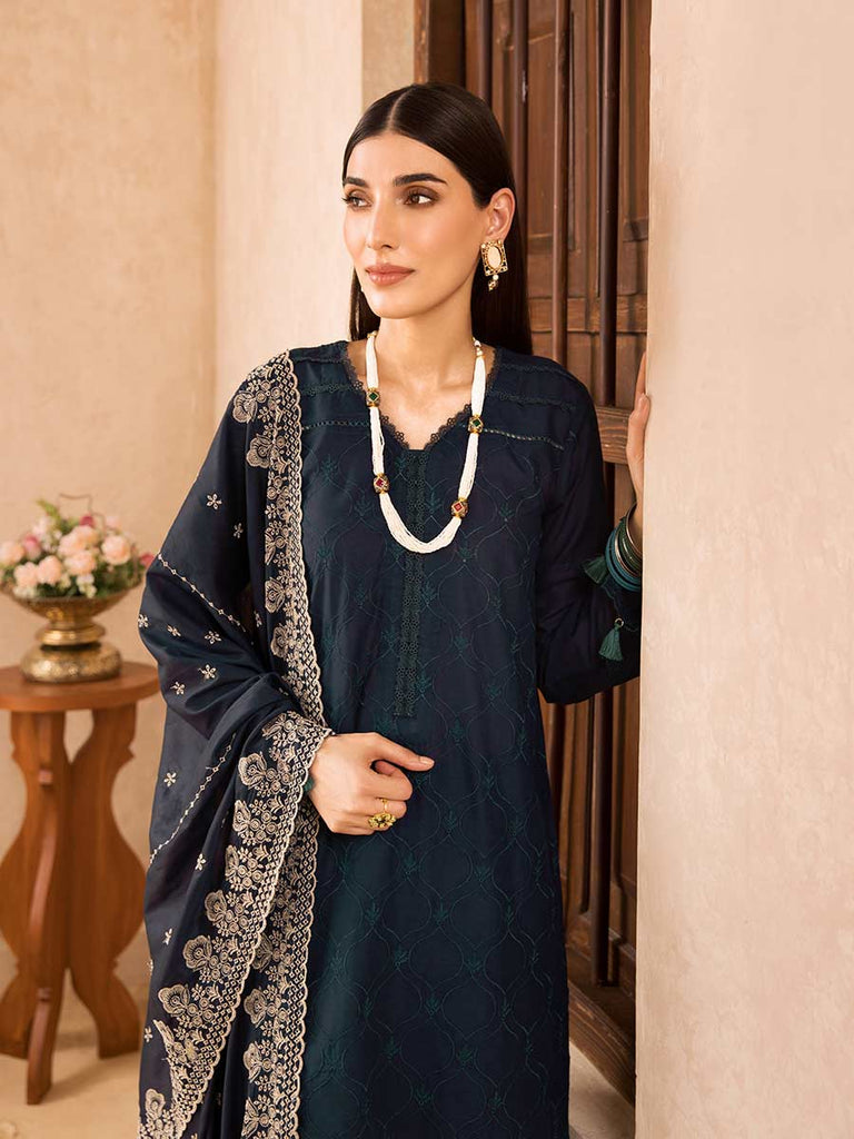 Nisa D#06 - Eid Embroidered 3P-Lawn