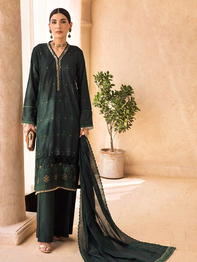 Nisa D#11 - Eid Embroidered 3P-Lawn