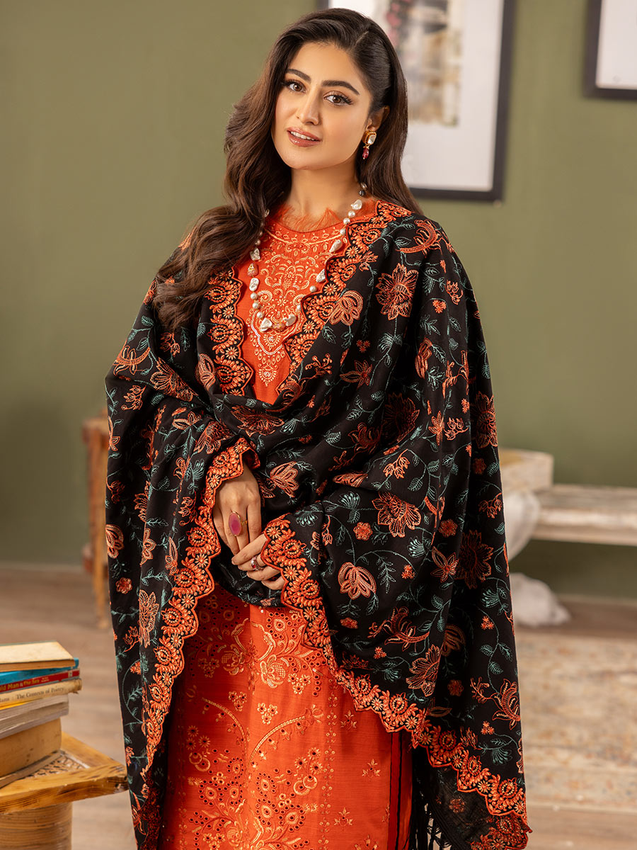RB 01 - Luxury Khaddar Embroidered 3P