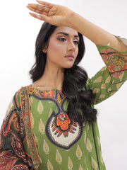 Amber Stitched 3 Pc (Olive Green)