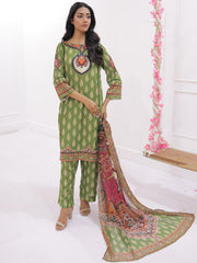 Amber Stitched 3 Pc (Olive Green)