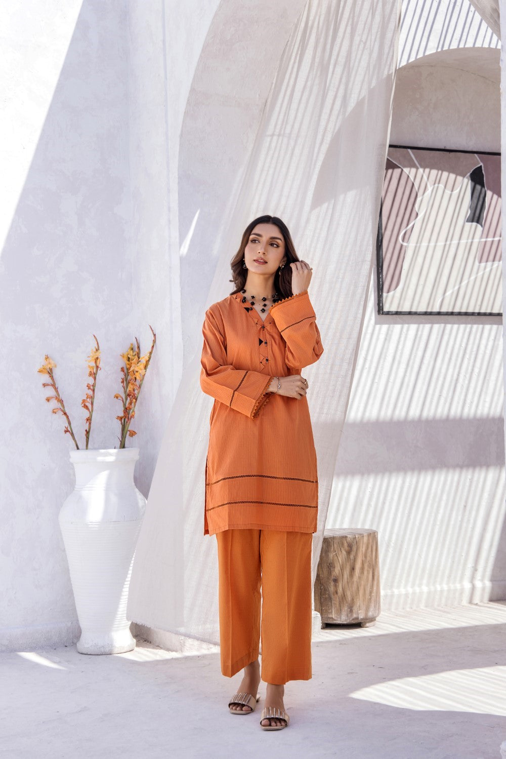 Rustic Noir Lawn 2PC Co-Ord Set