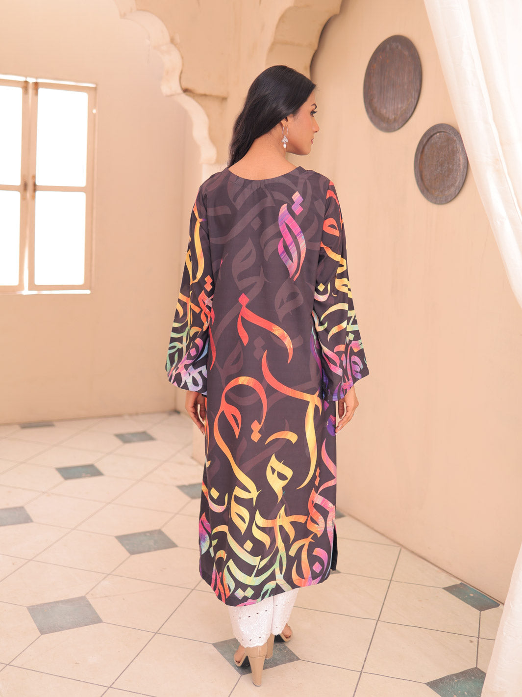 Huroof Multi Shirt (Swiss Lawn)