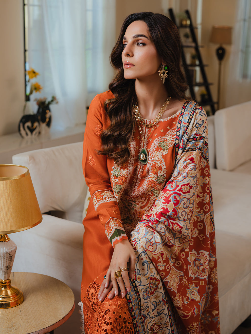 SK-02A - 3P Embroidered Khaddar