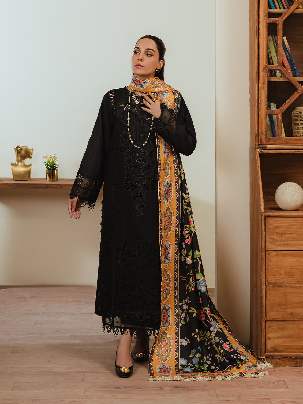 SK-05B - 3P Embroidered Khaddar