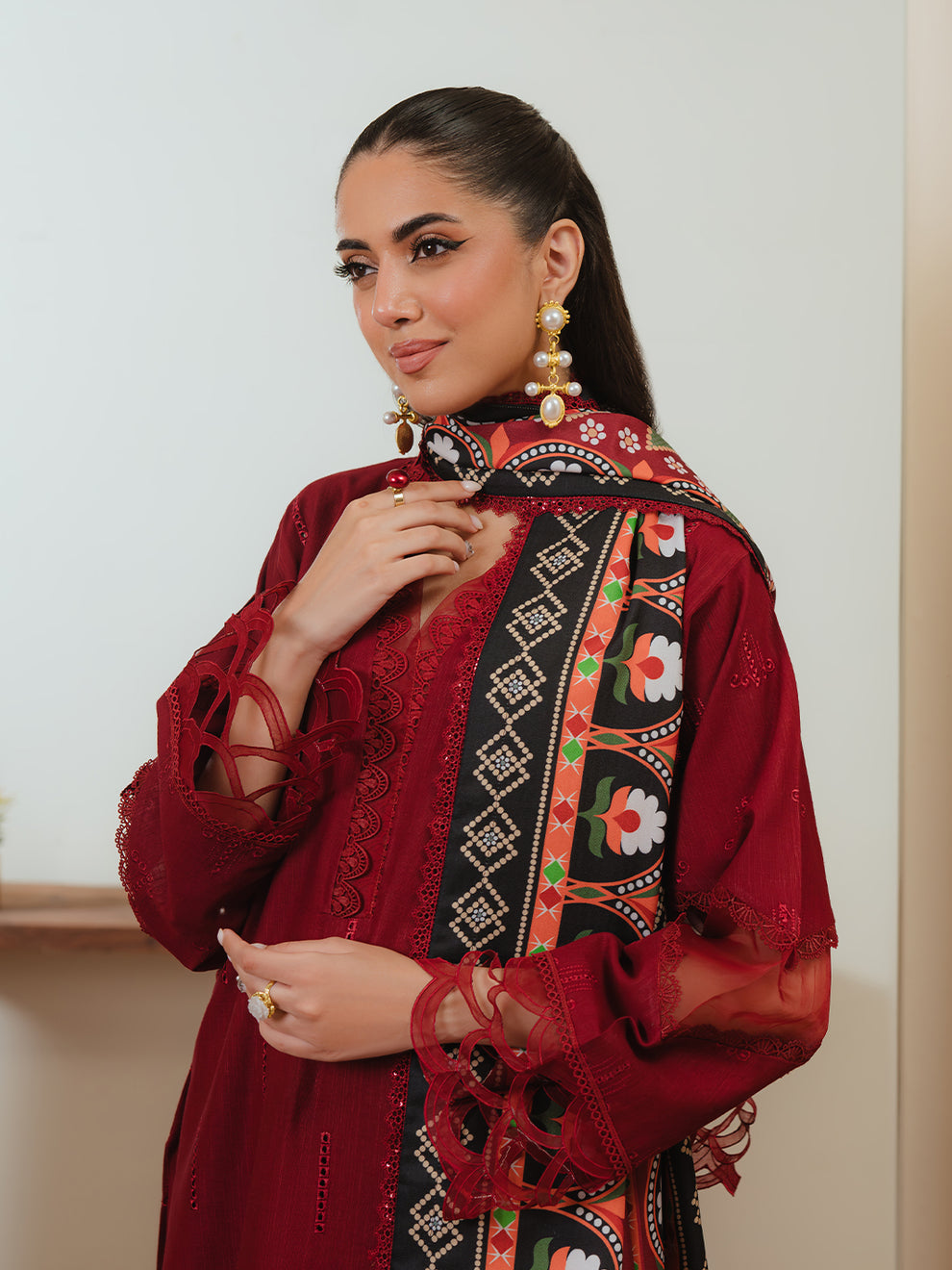 SK-06B - 3P Embroidered Khaddar