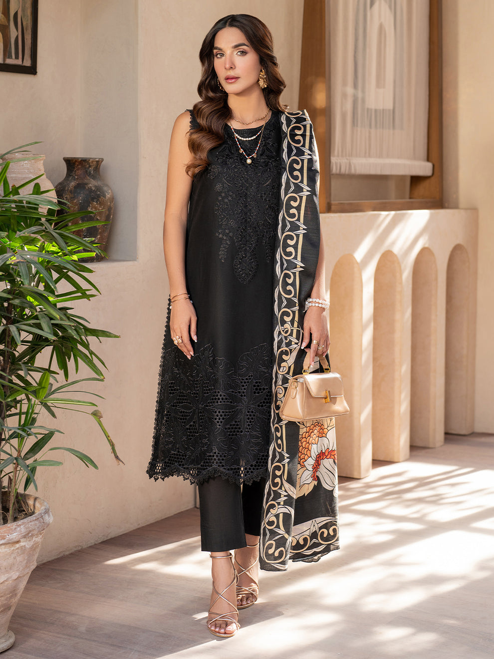 SL - 03 A | 3 PC Embroidered Lawn