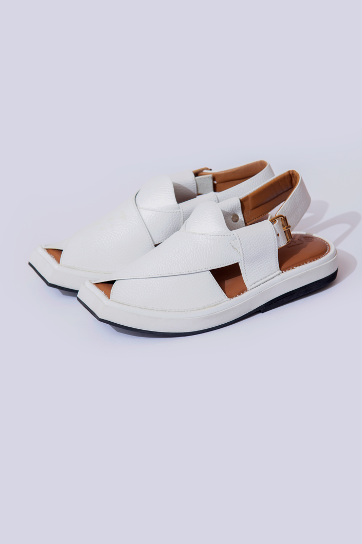 White Kaptaan Chappal