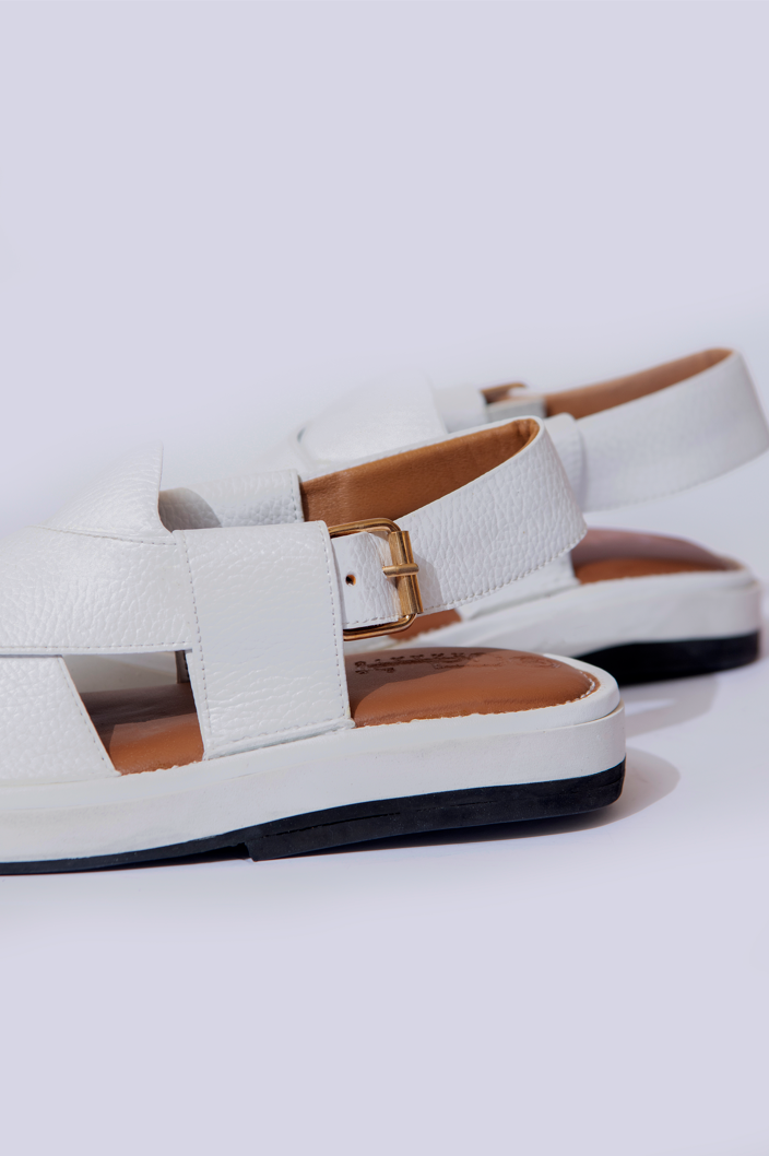 White Kaptaan Chappal