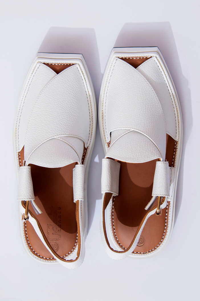 White Kaptaan Chappal