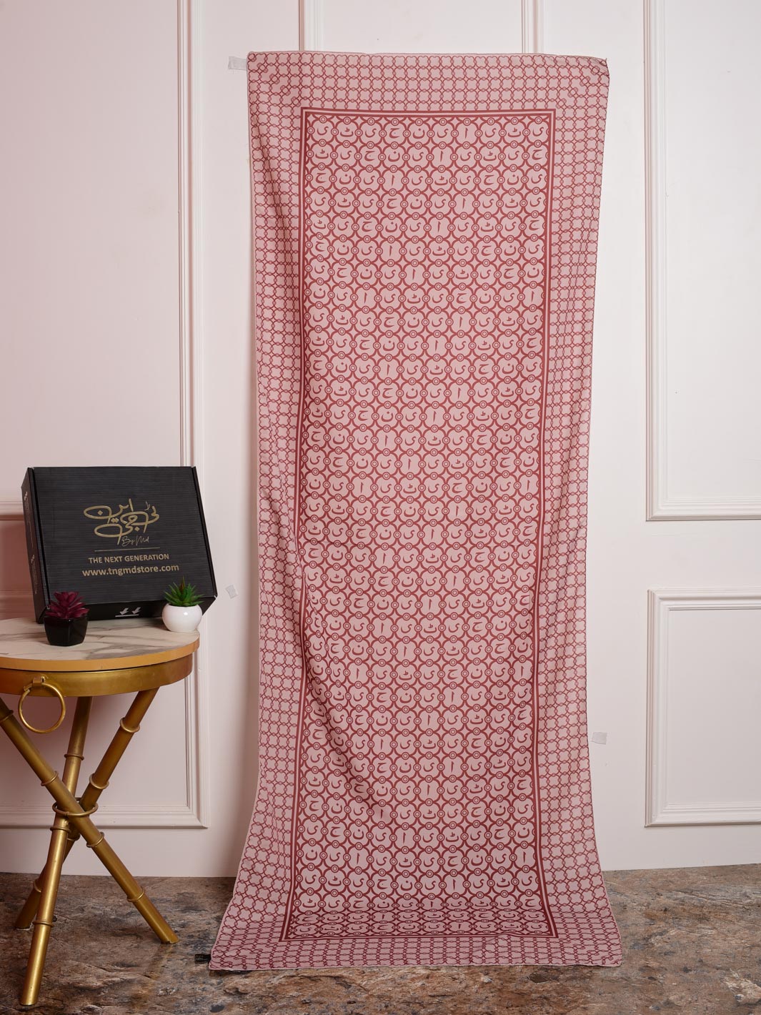 Jaan e Huroof Stole (Rose Gold)