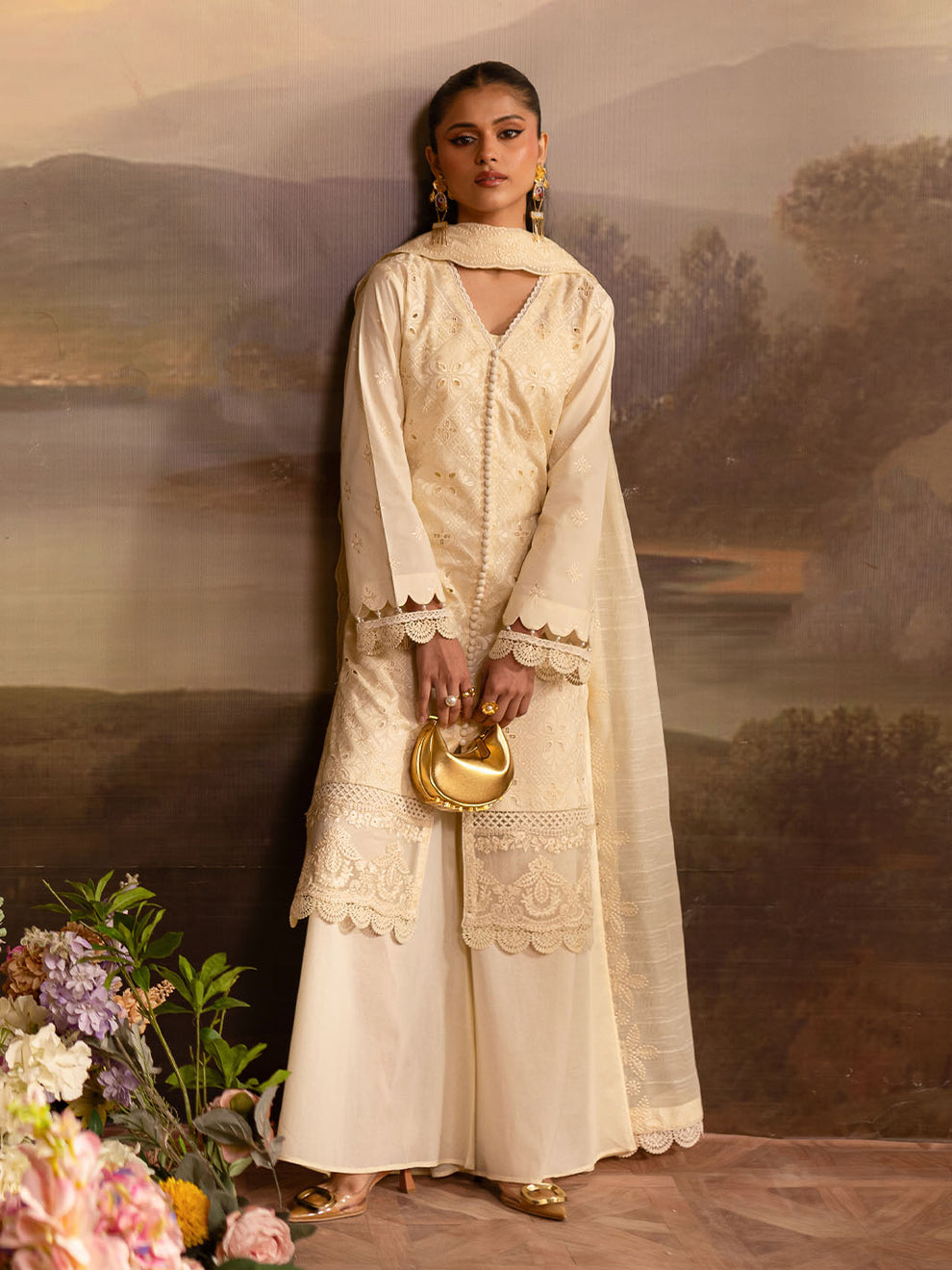 VELORAINE | 3 PC Embroidered Lawn