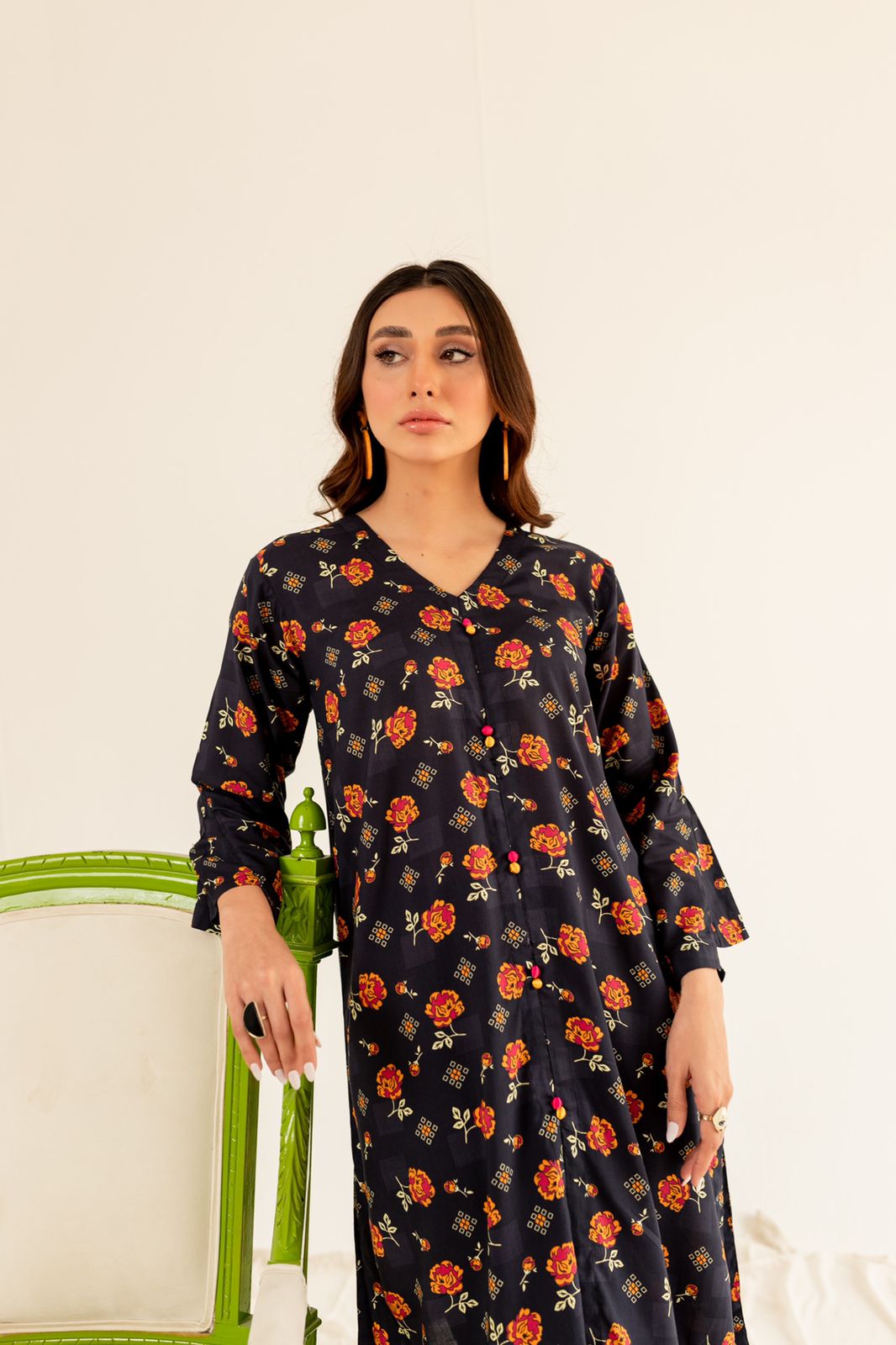 Printed 2PC Dress- PR9