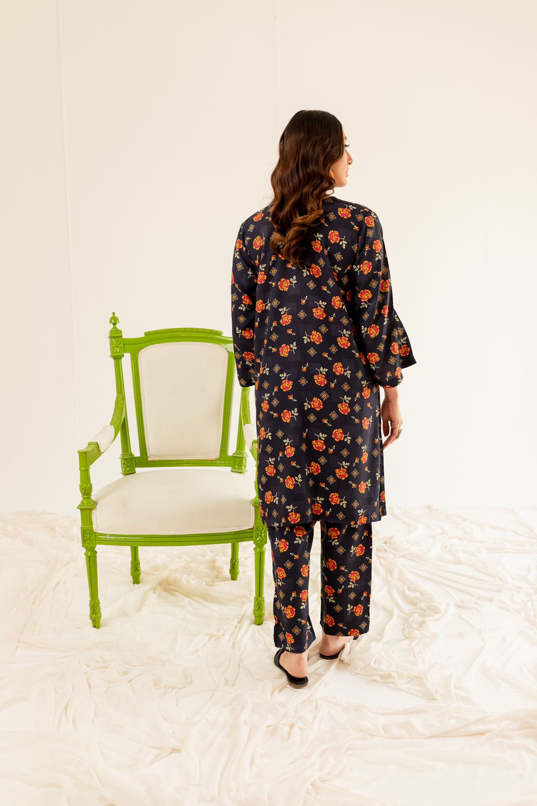 Printed 2PC Dress- PR9