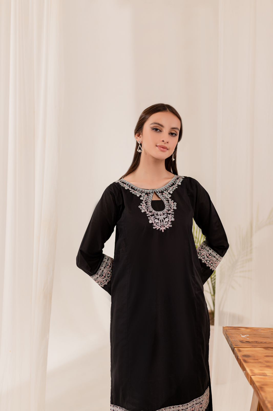 Winters 2PC Embroidered Dress- EB07