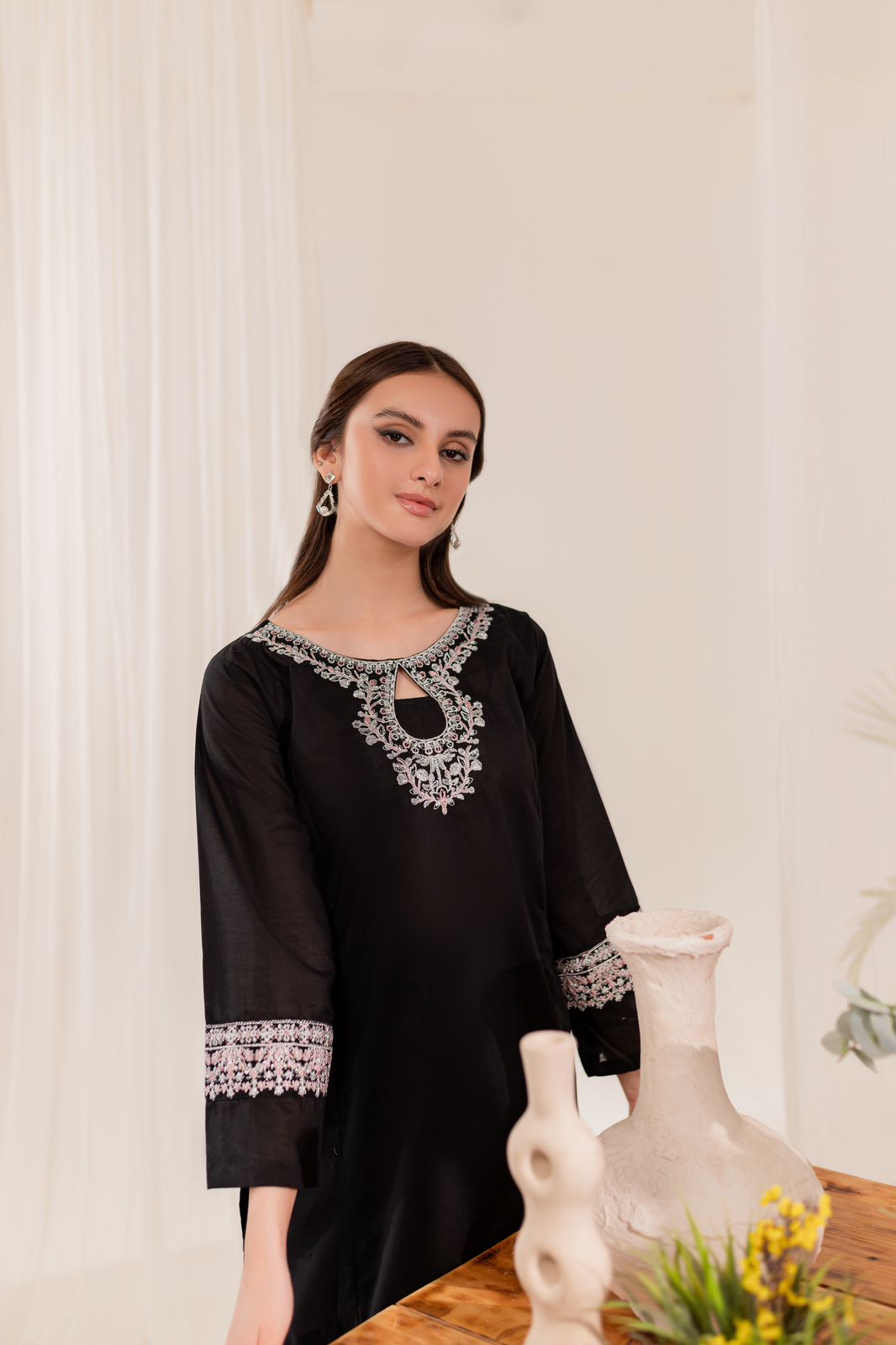 Winters 2PC Embroidered Dress- EB07