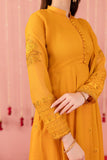 Chiffon Embroidered Dress - Y4