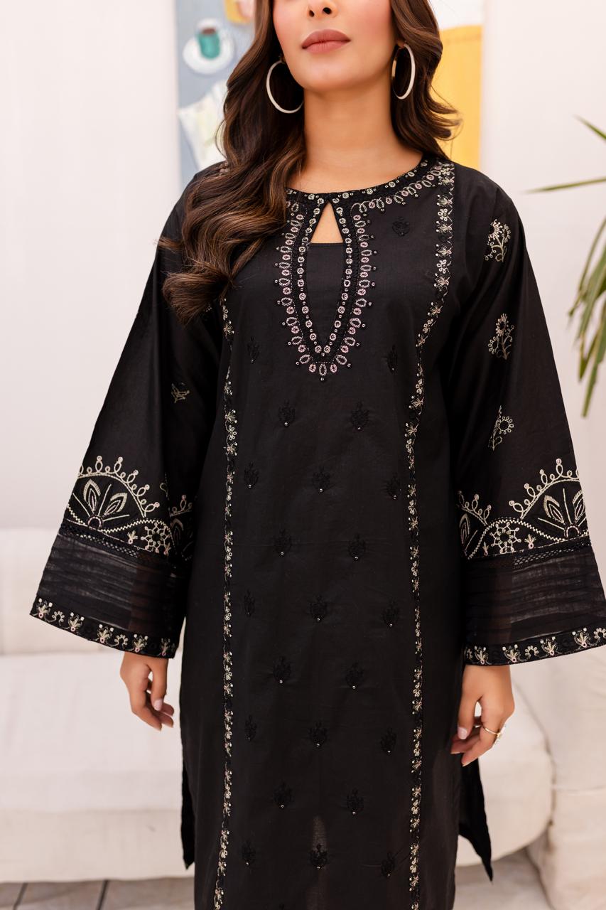 2PC Embroidered Dress-1004