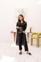 2PC Embroidered Dress- 1014