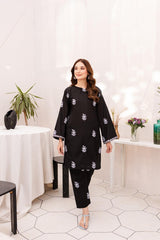 2PC Embroidered Dress- 1017