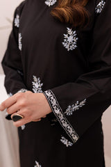 2PC Embroidered Dress- 1017