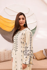 2PC Embroidered Dress- 1051