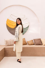 2PC Embroidered Dress- 1051