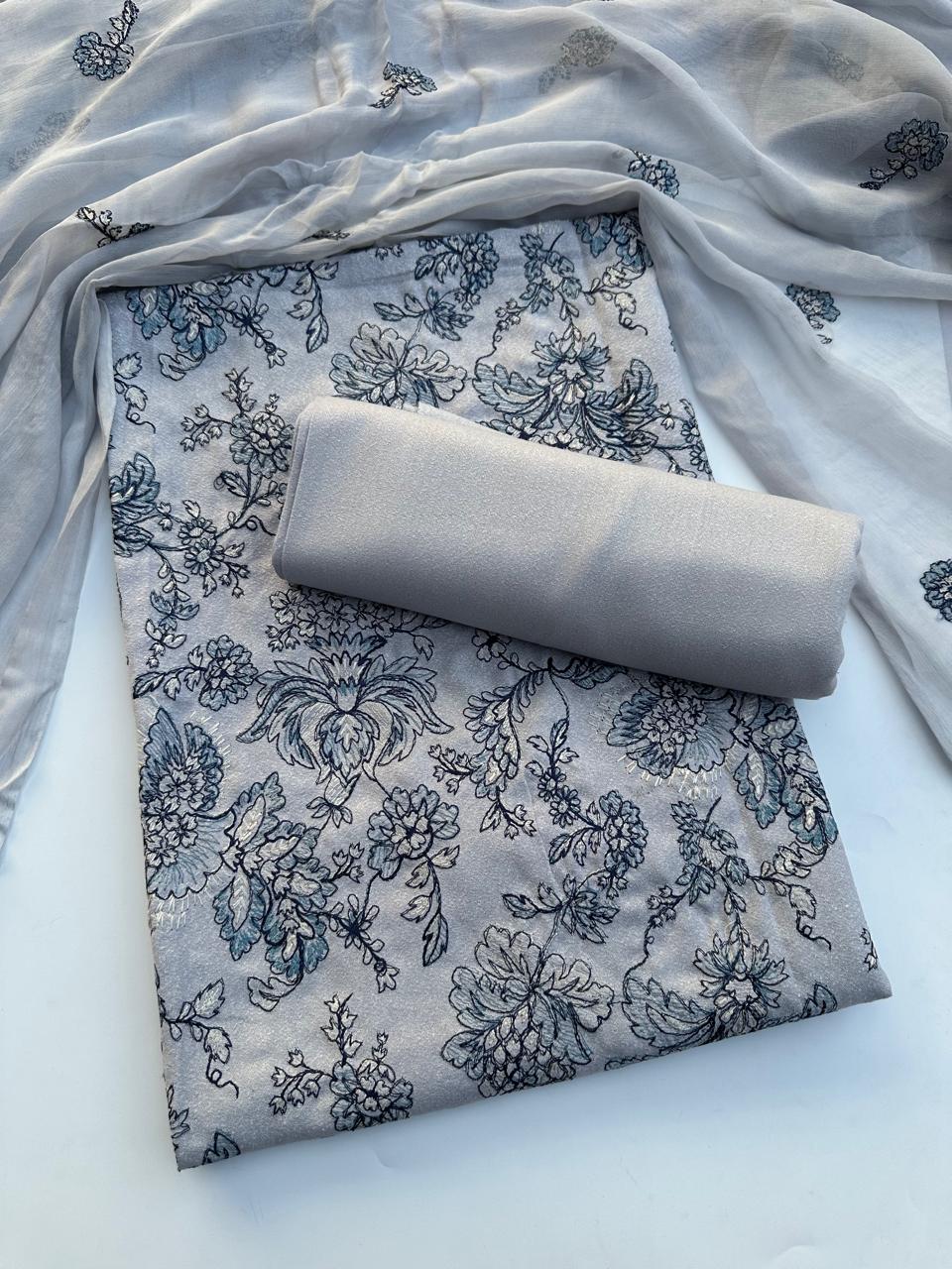 BRZ 007 - Karandi Embroidered 3PC Suit