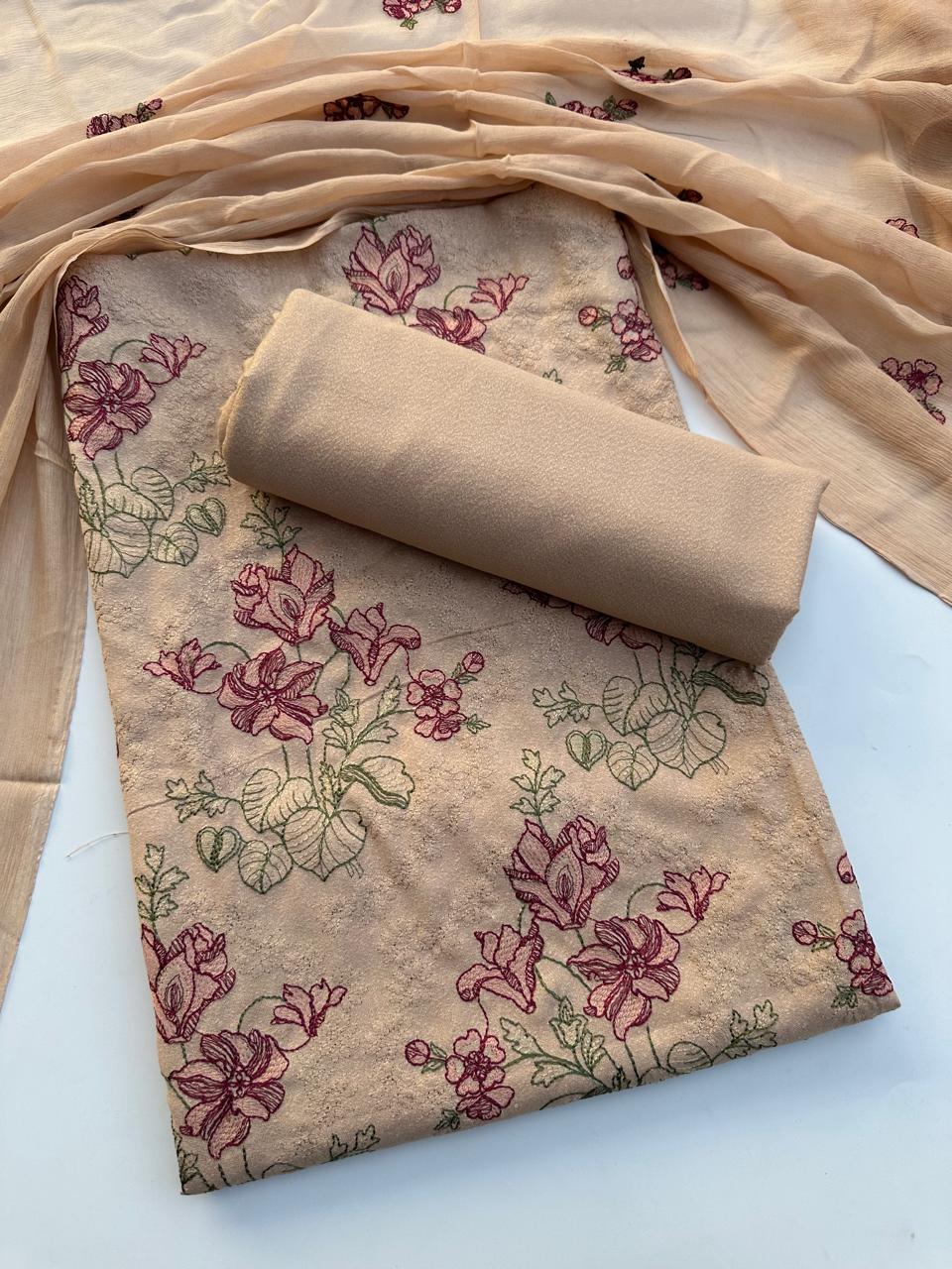 BRZ 001 - Karandi Embroidered 3PC Suit