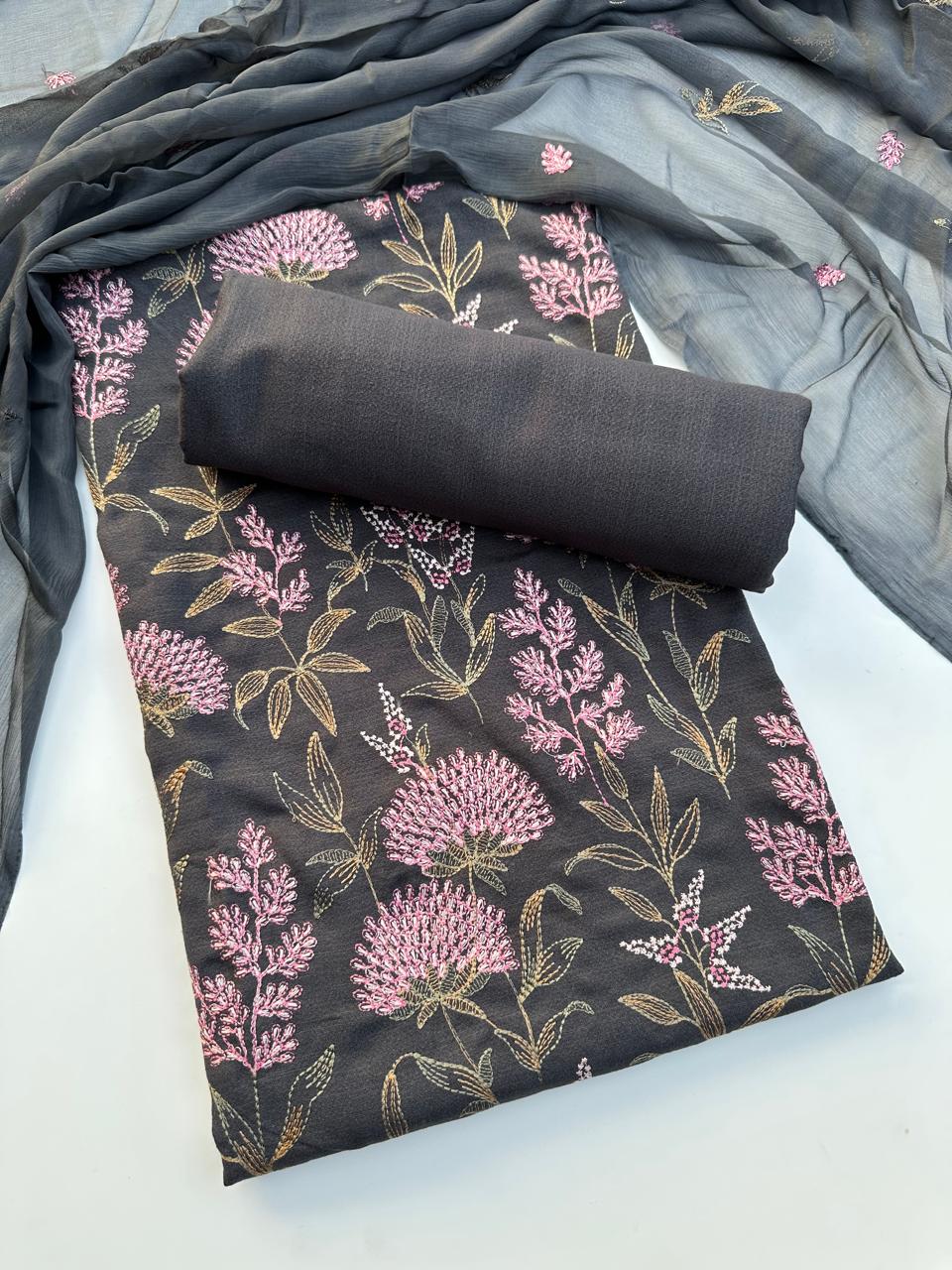 BRZ 003 - Karandi Embroidered 3PC Suit