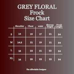 GREY FLORAL FROCK