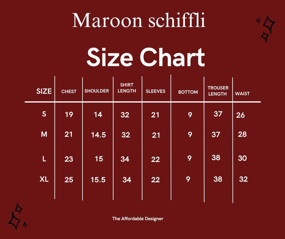 Maroon schiffli