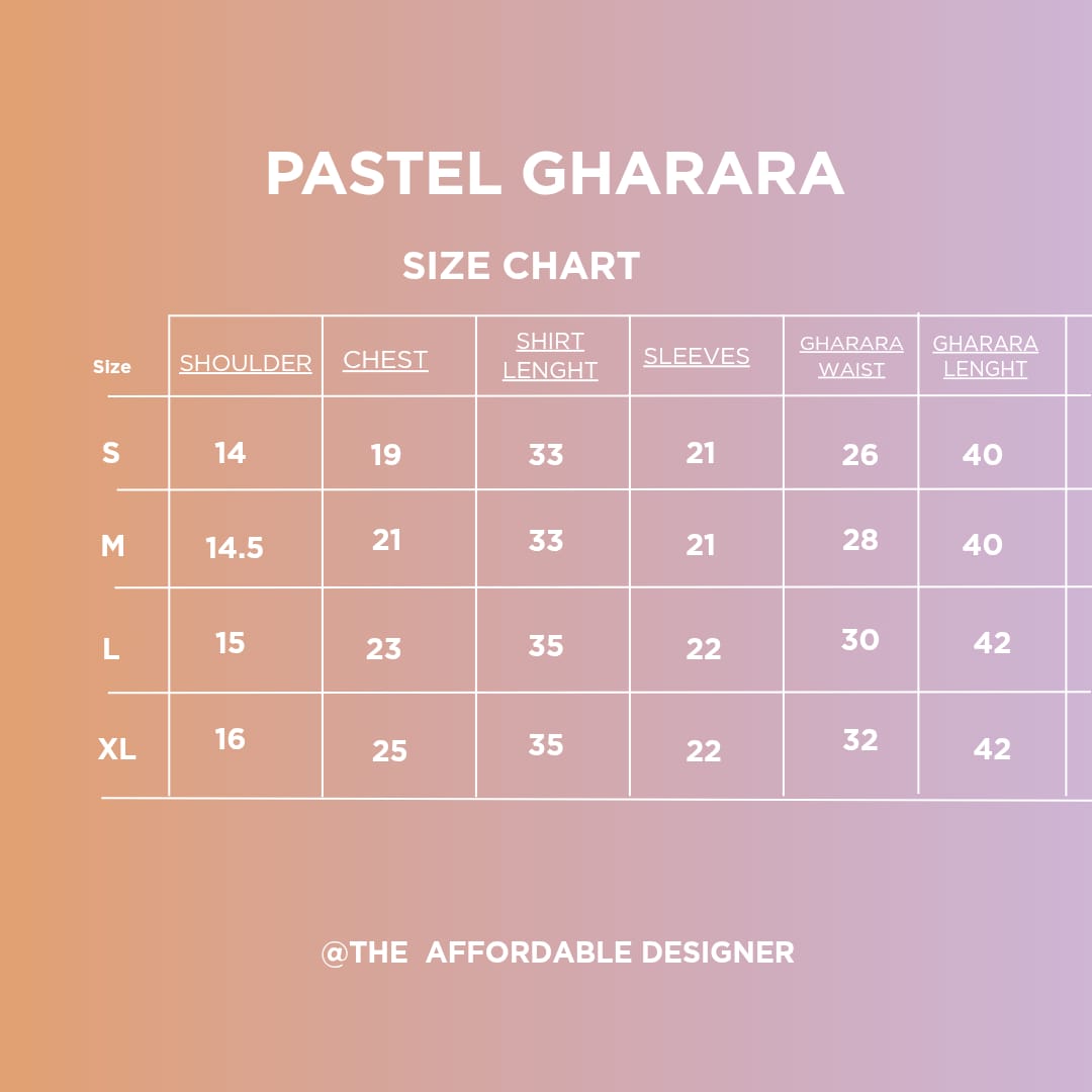 Pastel Orange Gharara Set