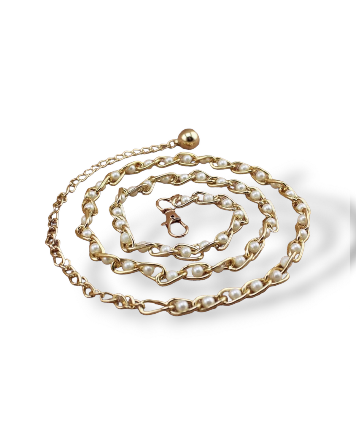 Women's Pearl Beads Waist Belt