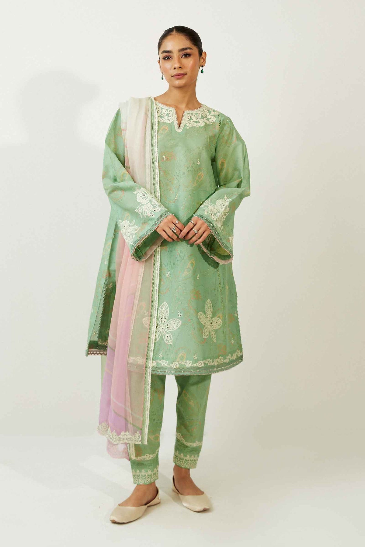 9A - Eid Embroidered Lawn 3P