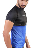 Fitness Welt - Half Panel Muscle Tee Blue