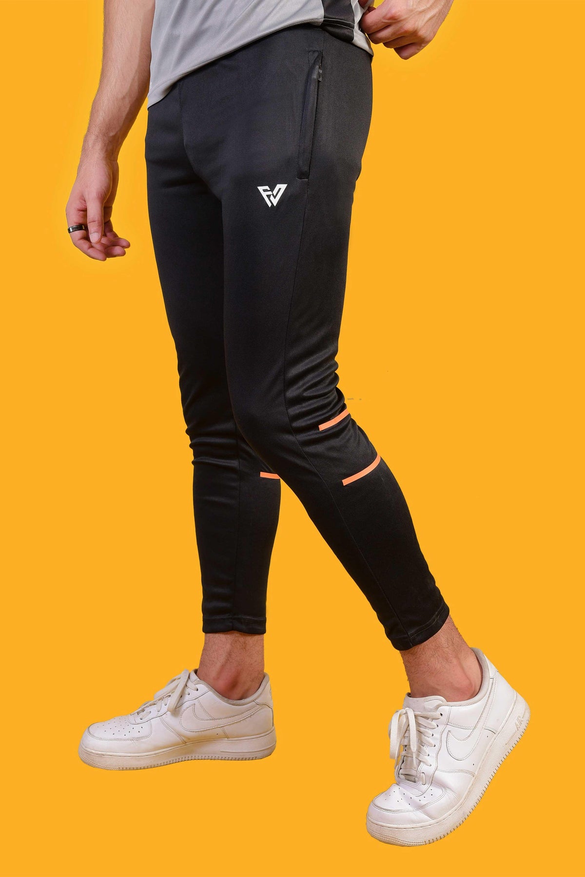 Fitness Welt - Black Bottoms with Orange Linning