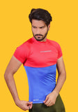 Fitness Welt - Half Panel Muscle Tee Red