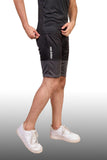 Fitness Welt Panel Shorts Black & Grey