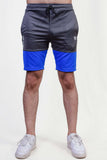 Fitness Welt Panel Shorts Grey & blue