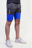 Fitness Welt Panel Shorts Grey & blue