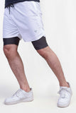 Fitness Welt Athletic Compression Shorts White