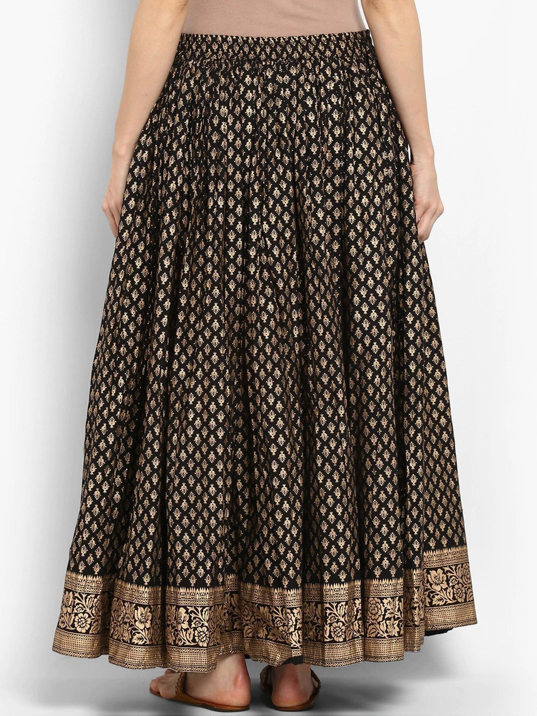 Black Printed Skirt